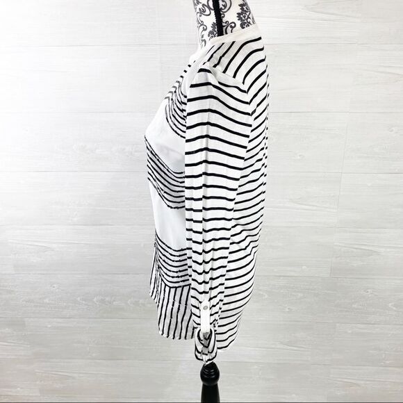 Anthropologie Tiny Silk Blend Sequin Chevron Top - Picture 5 of 7